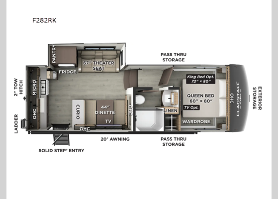 Floorplan - 2026 Flagstaff Classic F282RK Fifth Wheel