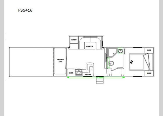 Floorplan - 2024 Overnighter FSS416 Toy Hauler Fifth Wheel