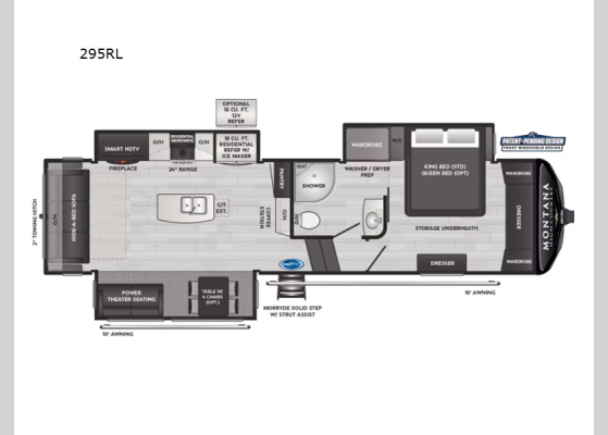 Floorplan - 2025 Montana High Country 295RL Fifth Wheel