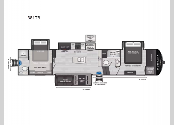 Floorplan - 2025 Montana High Country 381TB Fifth Wheel