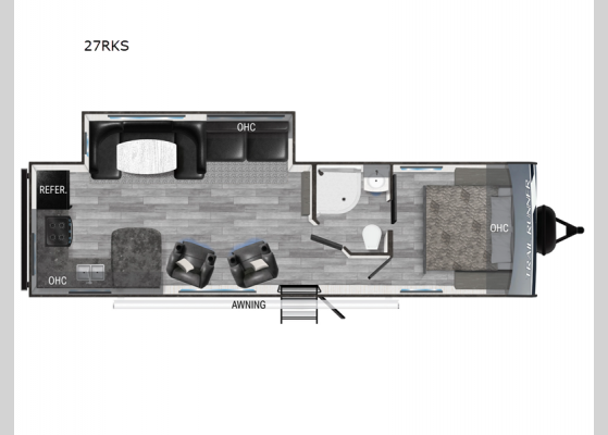 Floorplan - 2024 Trail Runner 27RKS Travel Trailer