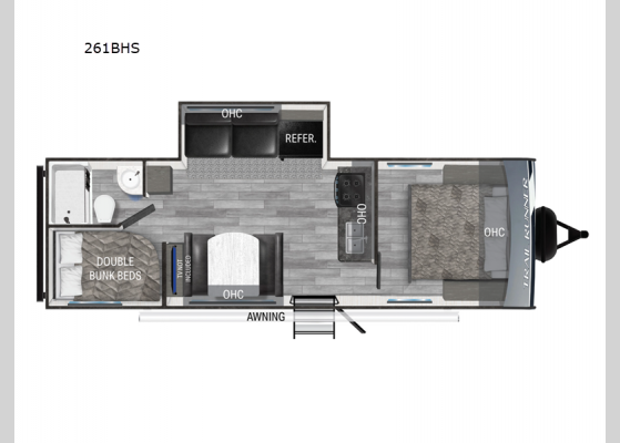 Floorplan - 2024 Trail Runner 261BHS Travel Trailer