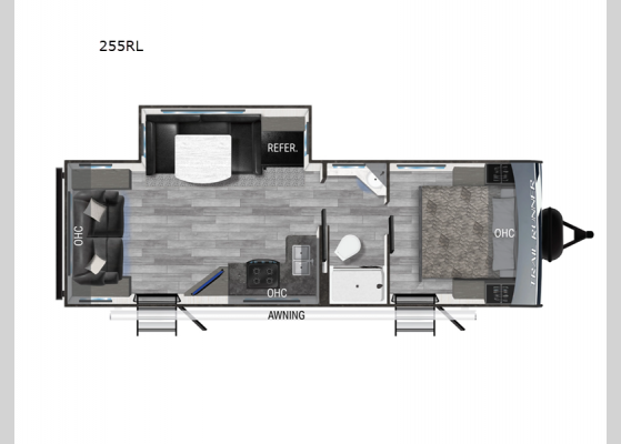 Floorplan - 2024 Trail Runner 255RL Travel Trailer