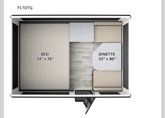 Floorplan - 2025 Flagstaff OTG F17OTG Folding Pop-Up Camper