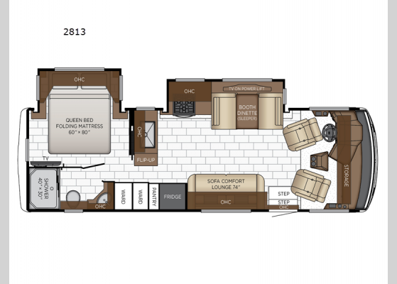 Floorplan - 2025 Bay Star Sport 2813 Motor Home Class A