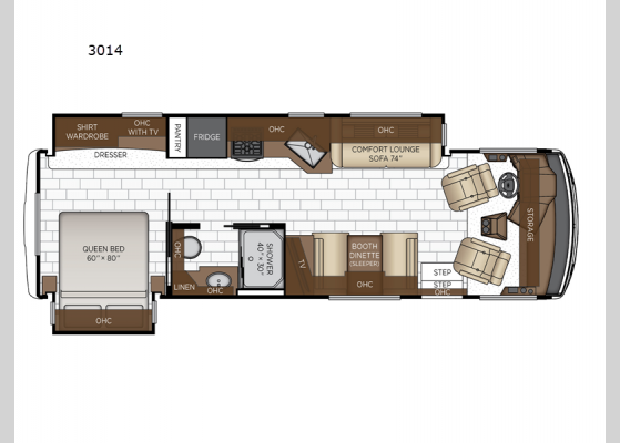 Floorplan - 2025 Bay Star Sport 3014 Motor Home Class A