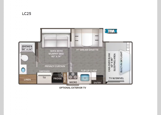 Floorplan - 2024 Quantum LC LC25 Motor Home Class C