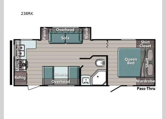 Floorplan - 2024 Ameri-Lite Ultra Lite 238RK Travel Trailer