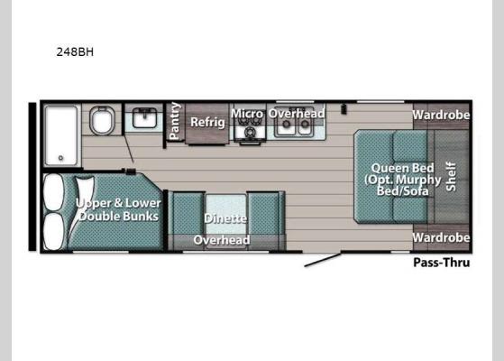 Floorplan - 2024 Ameri-Lite Ultra Lite 248BH Travel Trailer