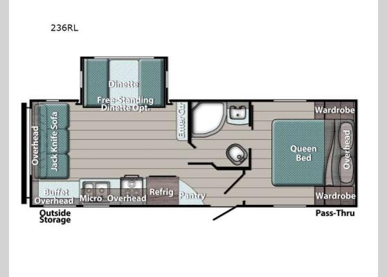 Floorplan - 2024 Ameri-Lite Ultra Lite 236RL Travel Trailer