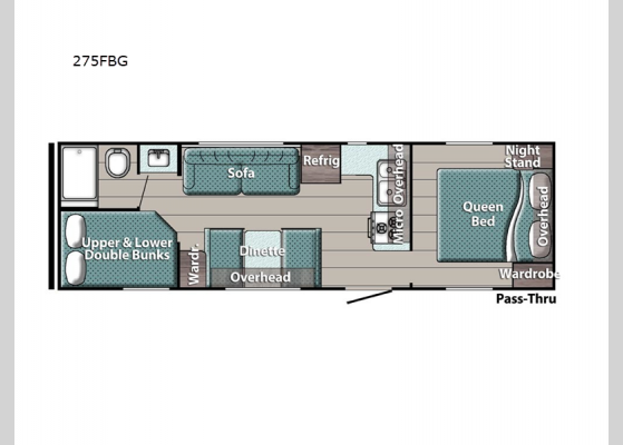 Floorplan - 2024 Ameri-Lite Ultra Lite 275FBG Travel Trailer