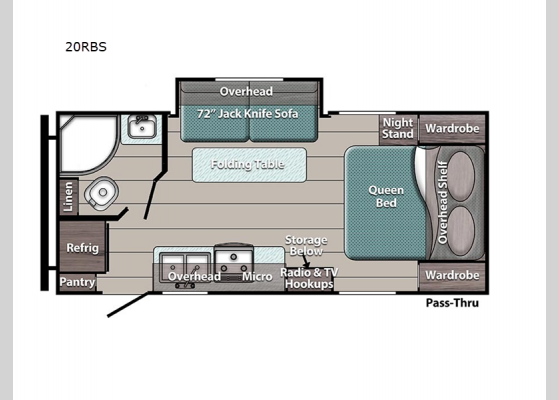 Floorplan - 2024 Ameri-Lite Ultra Lite 20RBS Travel Trailer