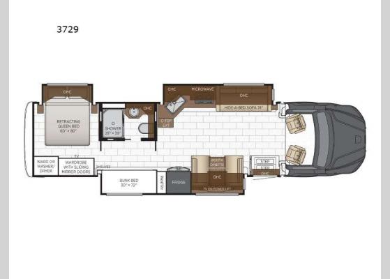 Floorplan - 2025 Super Star 3729 Motor Home Super C - Diesel