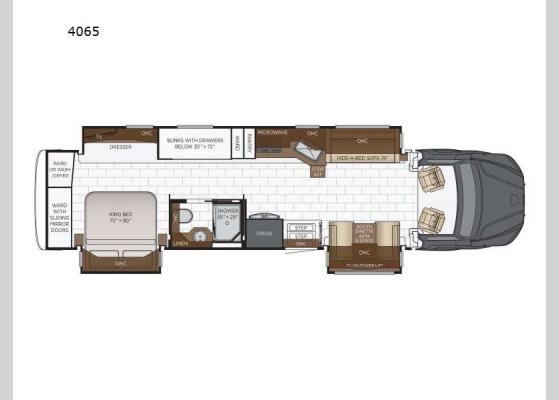 Floorplan - 2025 Super Star 4065 Motor Home Super C - Diesel