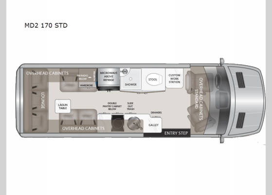 Floorplan - 2025 Patriot MD2 170 STD Motor Home Class B - Diesel