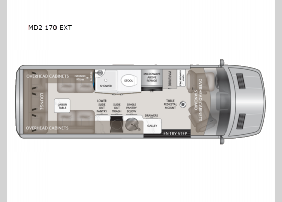 Floorplan - 2025 Patriot MD2 170 EXT Motor Home Class B - Diesel