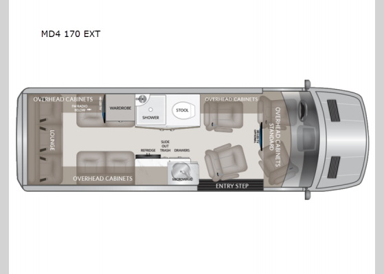 Floorplan - 2025 Patriot MD4 170 EXT Motor Home Class B - Diesel