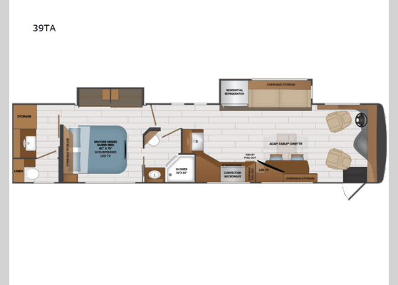 Floorplan - 2025 Frontier GTX 39TA Motor Home Class A - Diesel