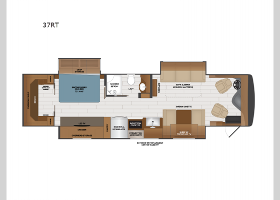 Floorplan - 2025 Frontier GTX 37RT Motor Home Class A - Diesel