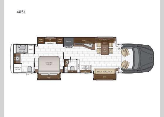 Floorplan - 2025 Supreme Aire 4051 Motor Home Super C - Diesel