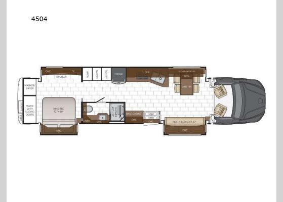 Floorplan - 2025 Supreme Aire 4504 Motor Home Super C - Diesel