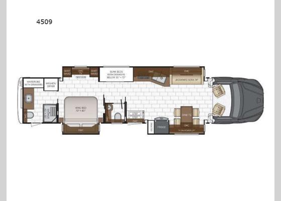 Floorplan - 2025 Supreme Aire 4509 Motor Home Super C - Diesel