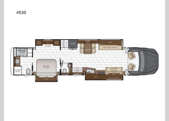 Floorplan - 2025 Supreme Aire 4530 Motor Home Super C - Diesel