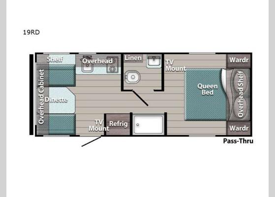 Floorplan - 2024 Ameri-Lite Super Lite 19RD Travel Trailer