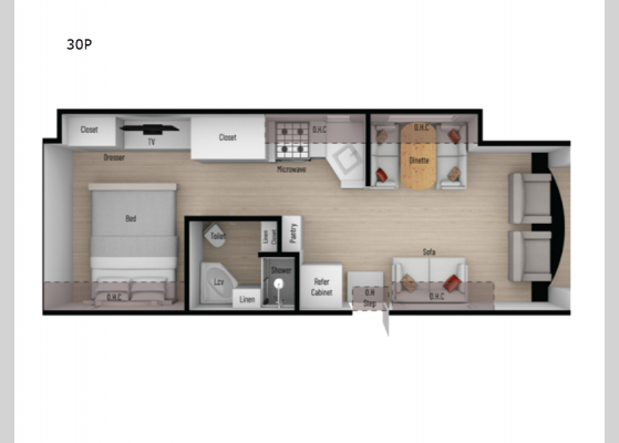 Floorplan - 2025 Phantom 30P Motor Home Class C