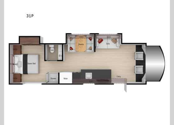 Floorplan - 2025 Phantom 31P Motor Home Class C