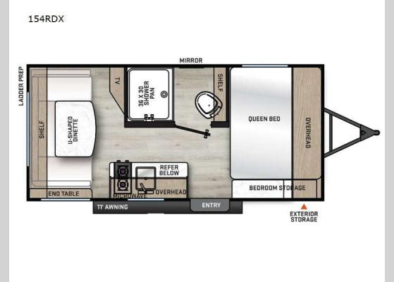 Floorplan - 2025 Catalina Summit Series 7 154RDX Travel Trailer