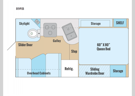 Floorplan - 2024 Adventurer 89RB Truck Camper