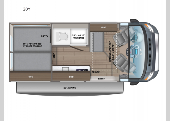 Floorplan - 2025 Swift 20Y Motor Home Class B