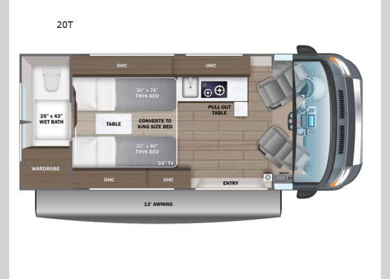 Floorplan - 2025 Swift 20T Motor Home Class B