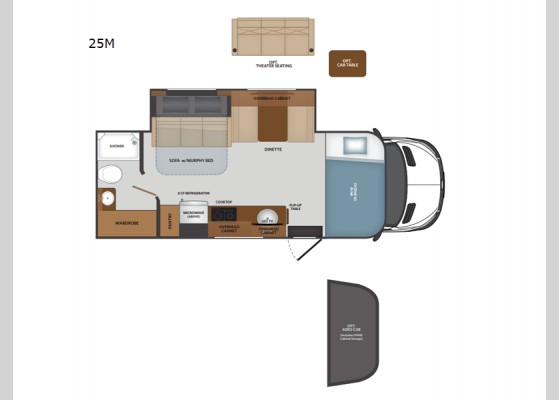 Floorplan - 2025 Insight 25M Motor Home Class C - Diesel