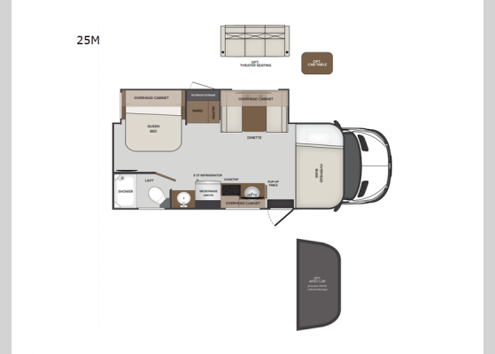 Floorplan - 2025 Element 25M Motor Home Class C - Diesel