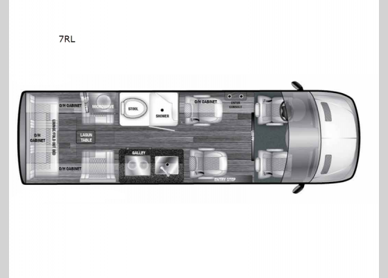 Floorplan - 2025 V-RV 7RL Motor Home Class B - Diesel