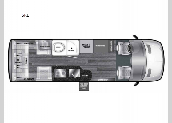 Floorplan - 2025 V-RV 5RL Motor Home Class B - Diesel