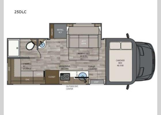 Floorplan - 2025 Vienna 25DLC Motor Home Class C - Diesel