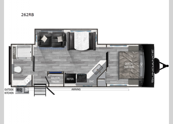 Floorplan - 2024 Sundance Ultra Lite 262RB Travel Trailer