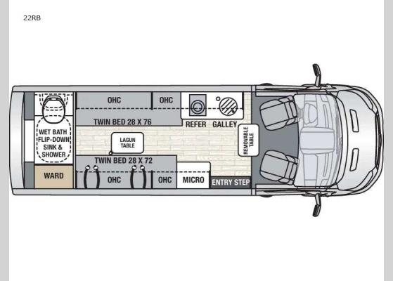 Floorplan - 2025 Beyond 22RB AWD Motor Home Class B