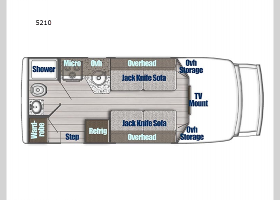 Floorplan - 2025 BT Cruiser 5210 Motor Home Class B+