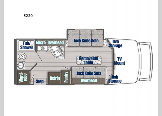 Floorplan - 2025 BT Cruiser 5230 Motor Home Class B+