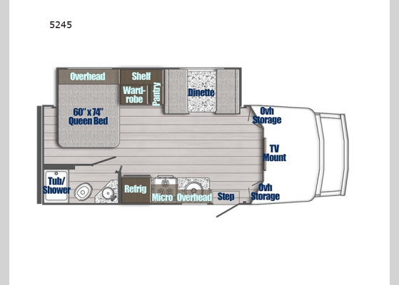 Floorplan - 2025 BT Cruiser 5245 Motor Home Class B+