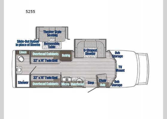 Floorplan - 2025 BT Cruiser 5255 Motor Home Class B+