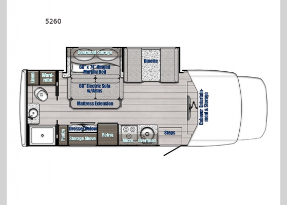 Floorplan - 2025 BT Cruiser 5260 Motor Home Class B+