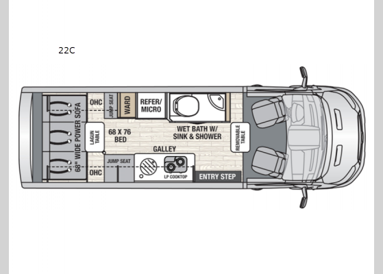 Floorplan - 2023 Beyond 22C RWD Motor Home Class B