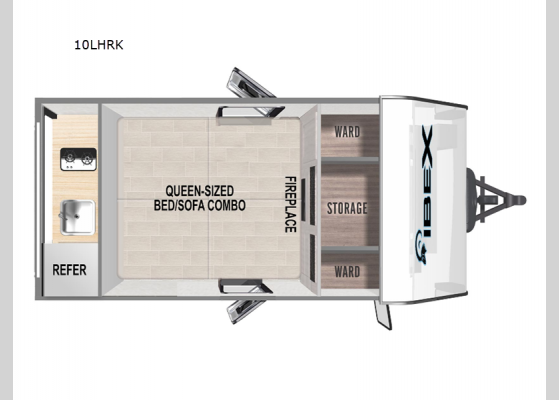Floorplan - 2024 IBEX 10LHRK Travel Trailer