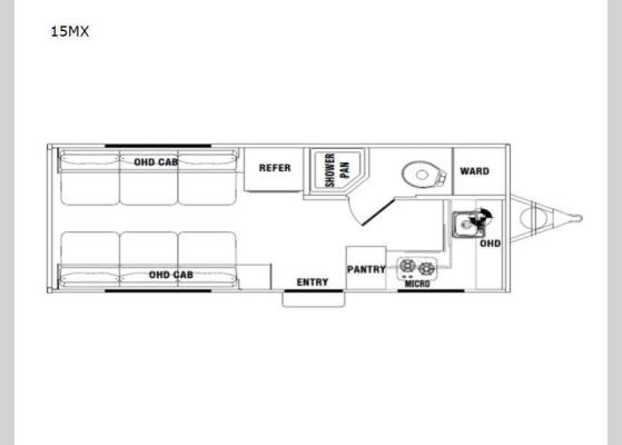 Floorplan - 2024 MGM Limited MX 15MX Toy Hauler Travel Trailer