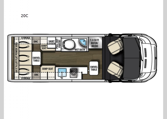 Floorplan - 2026 Nova 20C Motor Home Class B